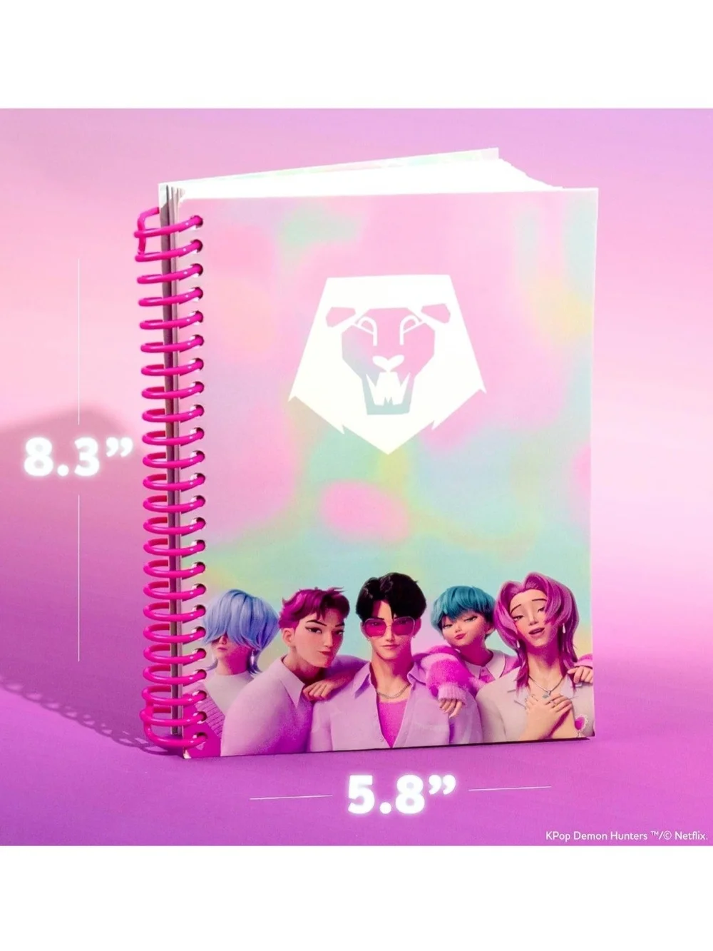 💜 K-Pop Demon Hunters Spiral Notebook- Huntrix, Saja Boys, or Derpy (Choose 1)